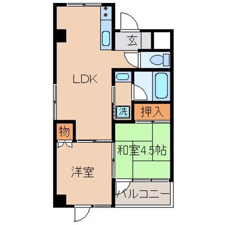 栗林公園北口駅 徒歩12分 3階の物件間取画像